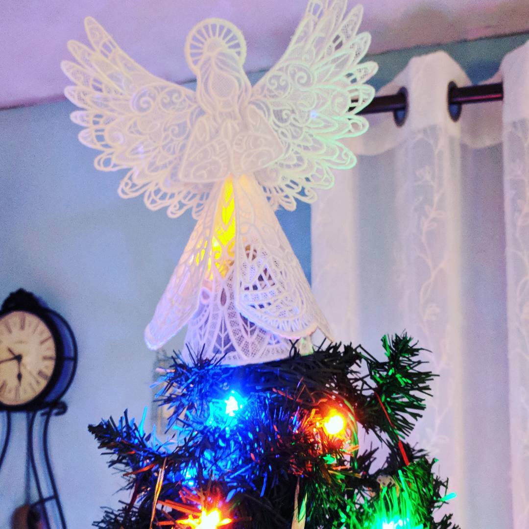 Just made a new angel for my tree. https://wp.me/p8syqE-1vt #embroiderylibrary